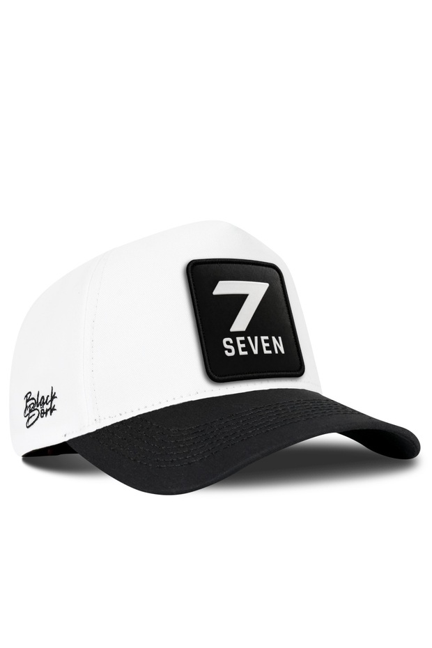 Number 7 Logo Black-White Baseball Cap Premium Hat