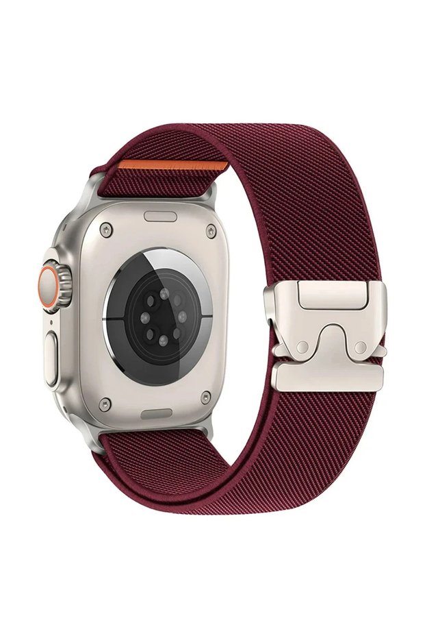 42mm 44mm 45mm 49mm wine red Braided Elastic Nylon Strap for Apple Watch Ultra 2 Band 49mm 46mm Brac