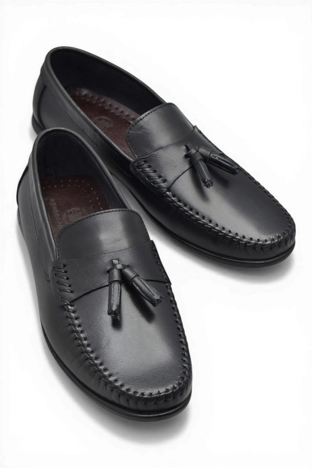 Tab3298 Flexible Comfortable Sole Navy Blue Genuine Leather Men's Shoes Summer Casual Laofer Men's Tımbırlent