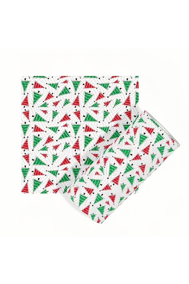 Christmas Tree Christmas Kitchen Paper Towels Thick 3 Ply Disposable Cleaning Roll Strong Absorbent