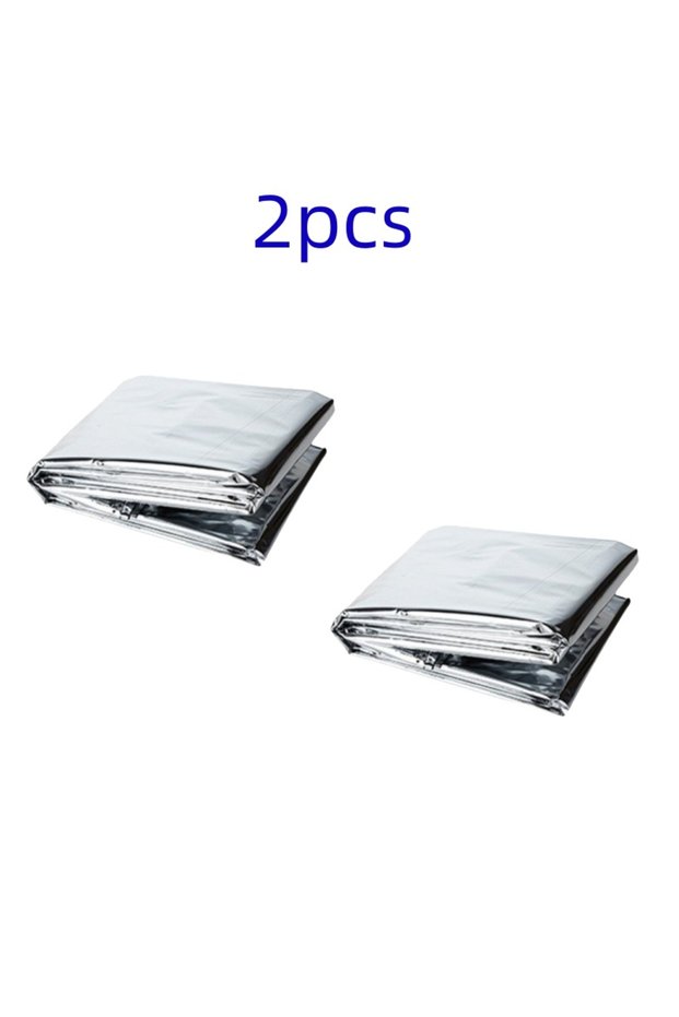 silver-2pcs Hot Outdoor Waterproof Emergency Bag Insulation Disaster SOS Aid Life-saving Survival R