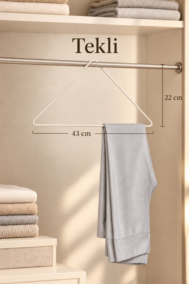 5-Piece Beige Triangle Clothes Hanger T-Shirt Shirt Swimsuit Hanger Store Hanger Stainless Metal