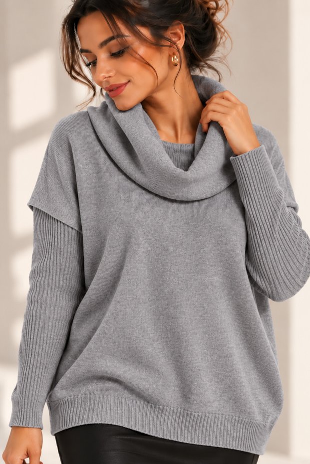 Women's Degaje Collar Pocket Knitwear Sweater Cty-cnd-11369