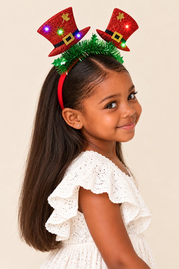 New Year's Crown with Lighted Hat Accessory