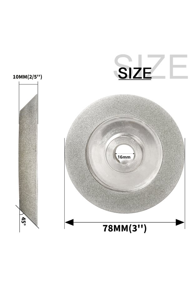78mm b 78mm Electroplated Diamond Grinding Wheel Sharpener 45/60 Degree Angle Cutter Grinder Disc fo