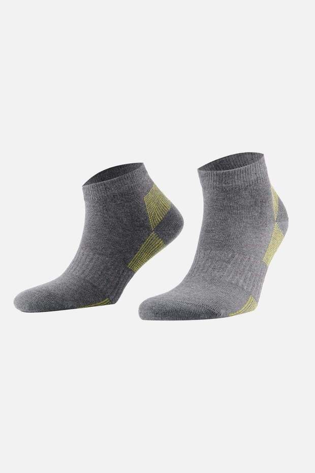 Unisex Coolmax 2 Pairs Special Packaged Short Socks Gray