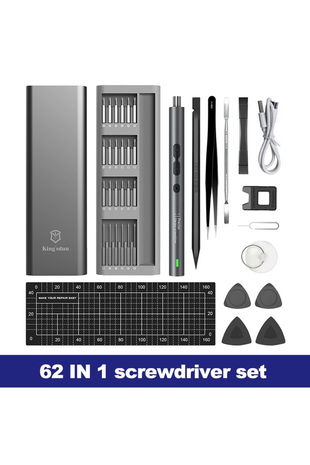 62 in 1 set 62/6 in 1 Electric Screwdriver Set Precision Handle Portable Power Tool Kits Wireless Co