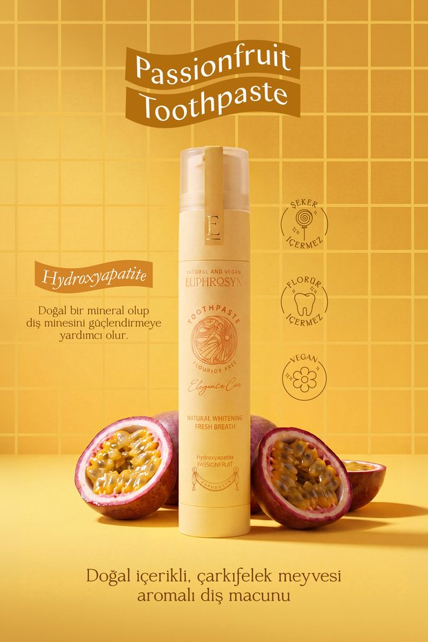 Passion Fruit Flavored Natural Toothpaste | Hydroxyapatite | Fluoride-Free | Exotic Refreshment