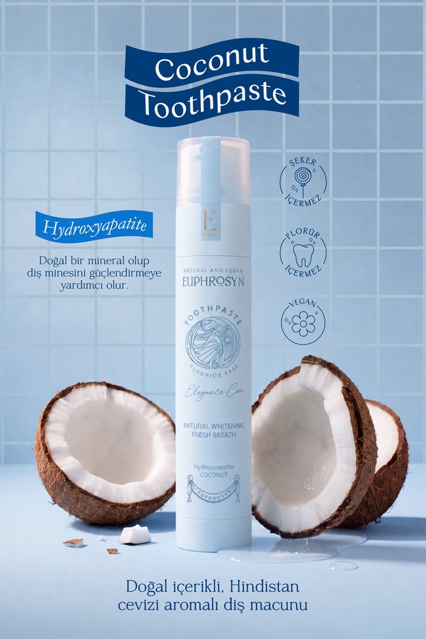 Coconut Flavored Natural Toothpaste | Hydroxyapatite | Fluoride-Free