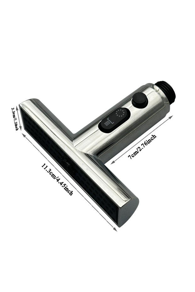 Chrome Kitchen 3 Modes Waterfall Faucet Extender Sprayer Head Filter Nozzle Faucet Connector Mixers