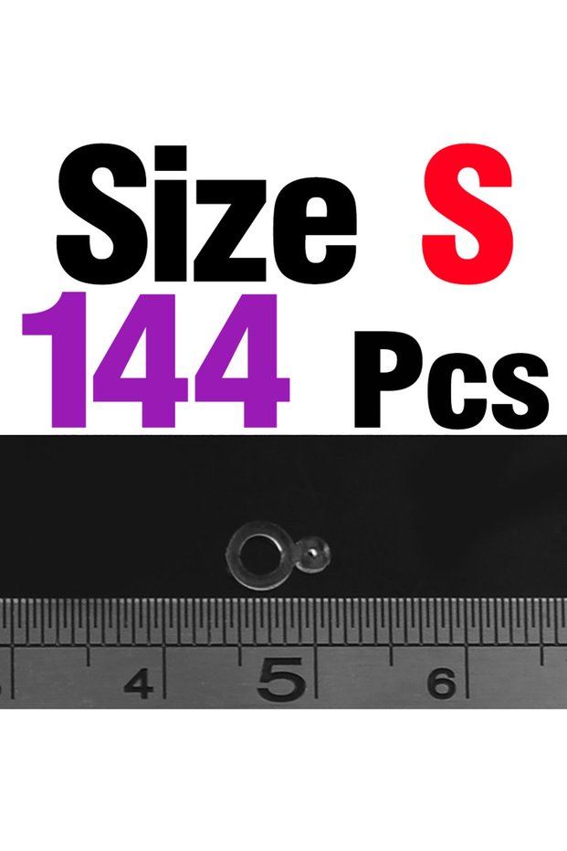 S MNFT 144Pcs Elastic Baitbands for Carp Fishing Transparent Rubber Rings Lure Bander Holder Boilie