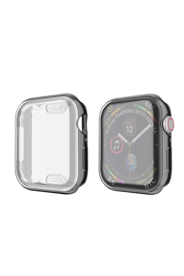 44mm Black Screen Protector For Apple Watch Case 49mm 45mm 41mm 44mm 40mm 42mm 38mm Full TPU Bumper