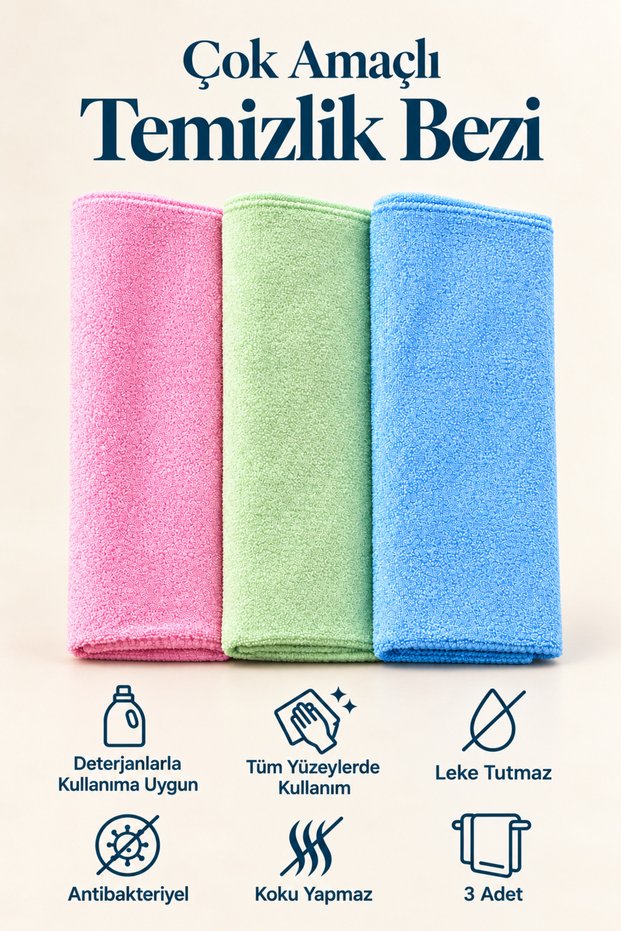Imported 3-Pack Silk Textured Shiny Microfiber Cleaning Cloth, Glass, Car, Kitchen, Fiber Cloth (40 X 40 cm)