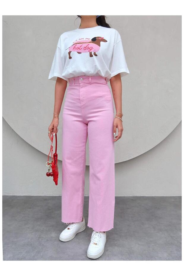 High Waist Culotte Jean