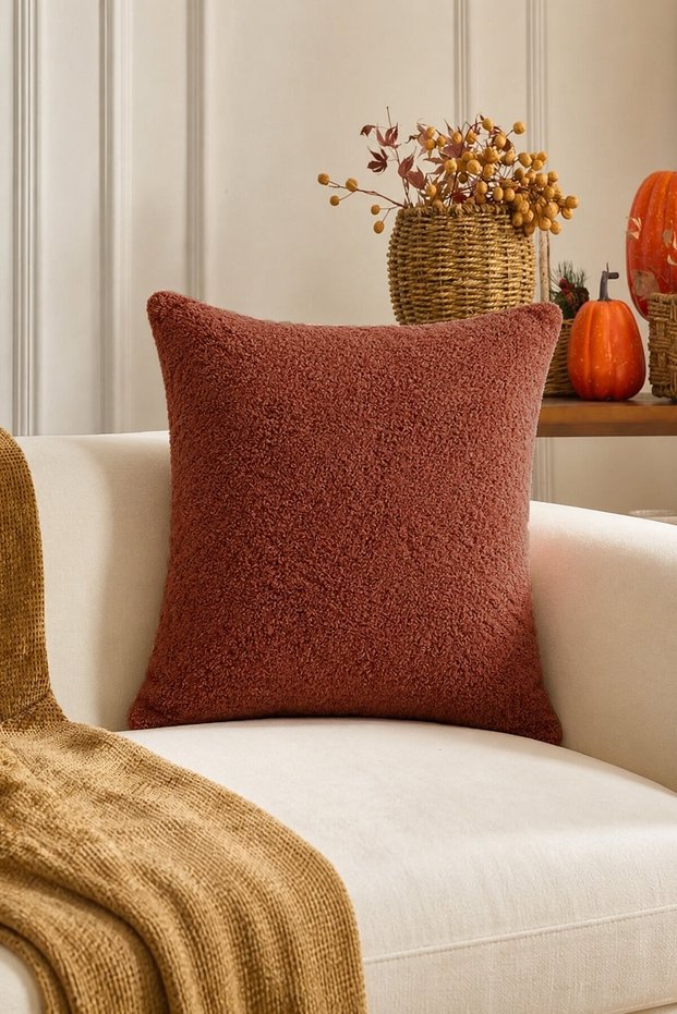Henna Plain Cushion Cover 43X43 cm Tile