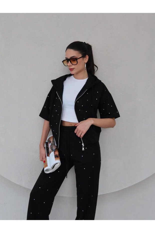 Stoned Hooded Tracksuit Set