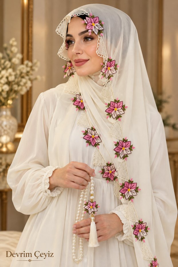 Needlepoint Prayer Head Scarf