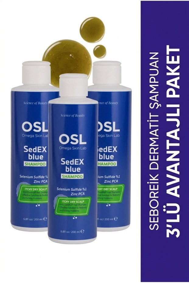 Osl Sedex Blue Shampoo 3-Pack 200ml