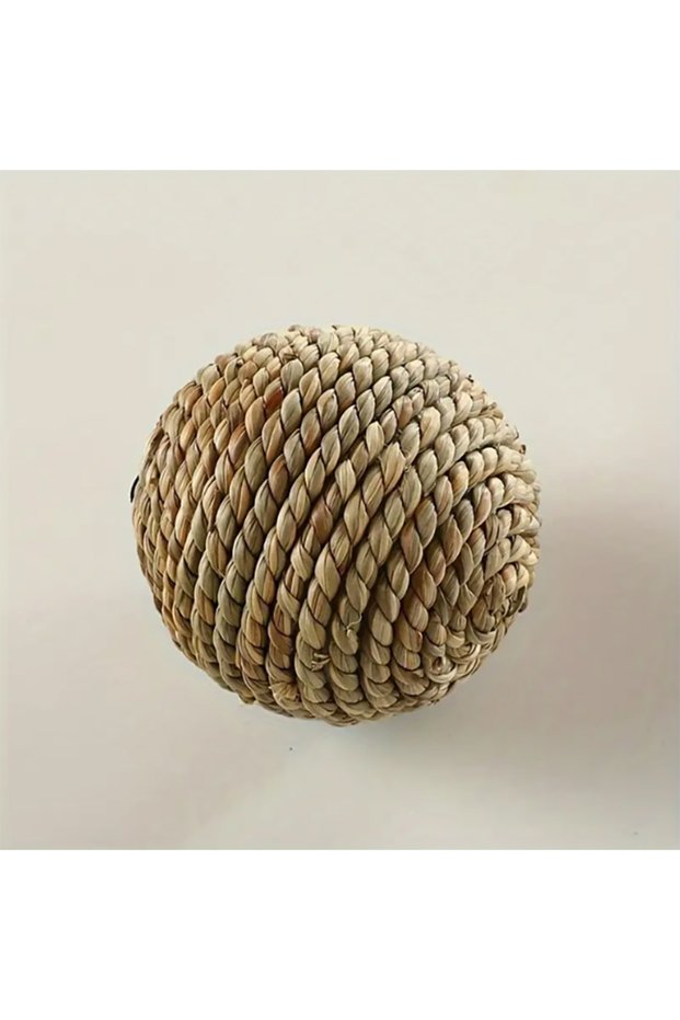 S10cm Water grass ball Handmade Straw and Rattan Pet Ball Water Grass Ball Parrot Foot Ball Rabbit H