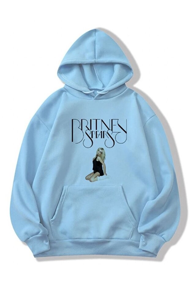 Britney Spears Printed Cotton 3 Thread Threaded Oversize Sweatshirt