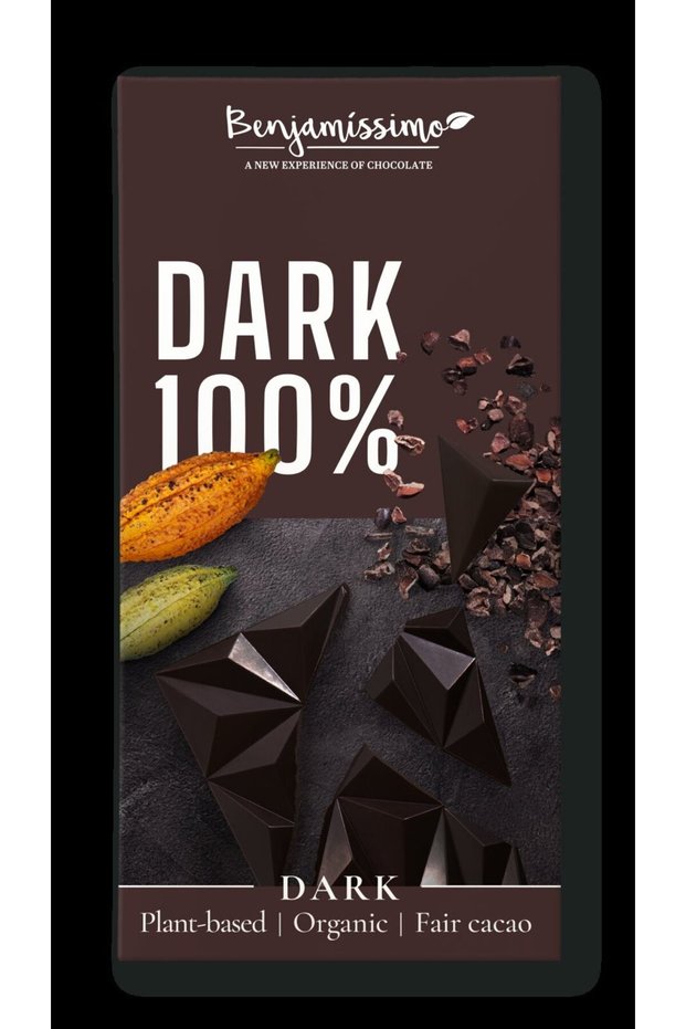 Ciocolata neagra 100%, bio, 60g,