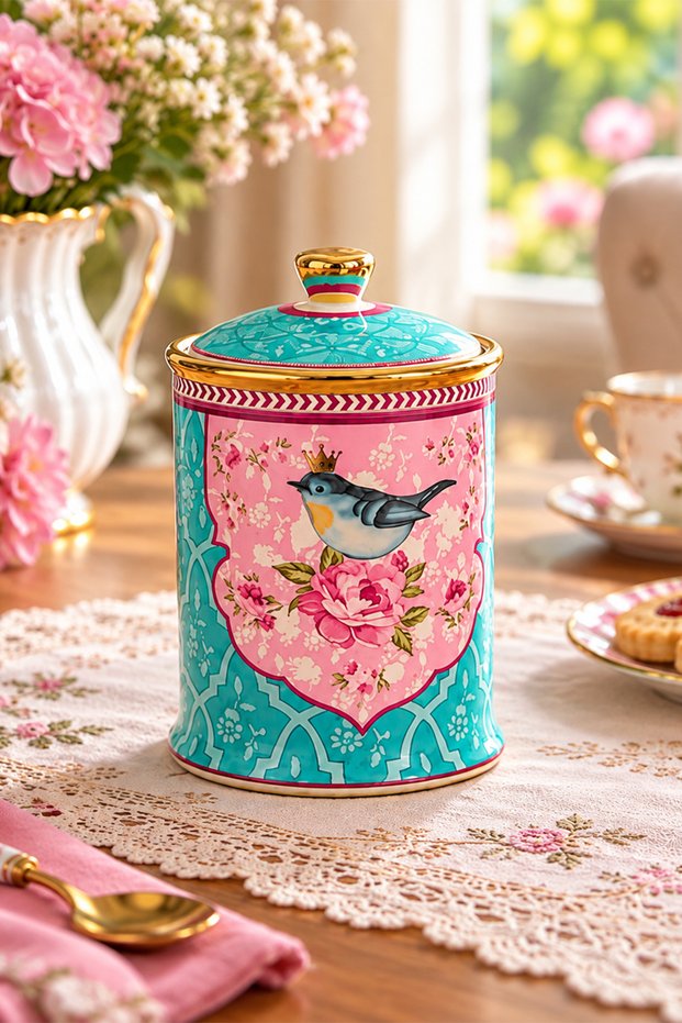 Royking Nice Qush Blue Small Size Porcelain Jar - 16 cm