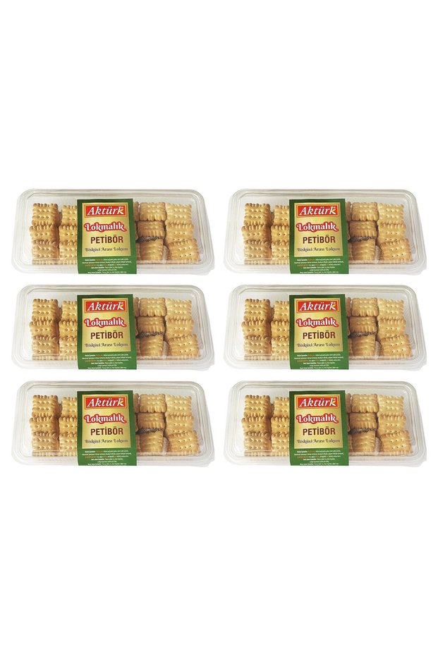 Lokmalık Petibör Biscuit Breaks with Turkish Delight 250 Gr X 6 Pieces