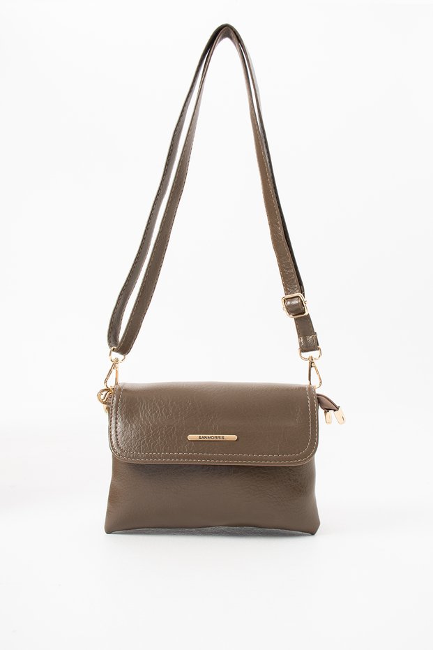 Women's Multi-Compartment Crossbody Shoulder Bag with Flap S-1451