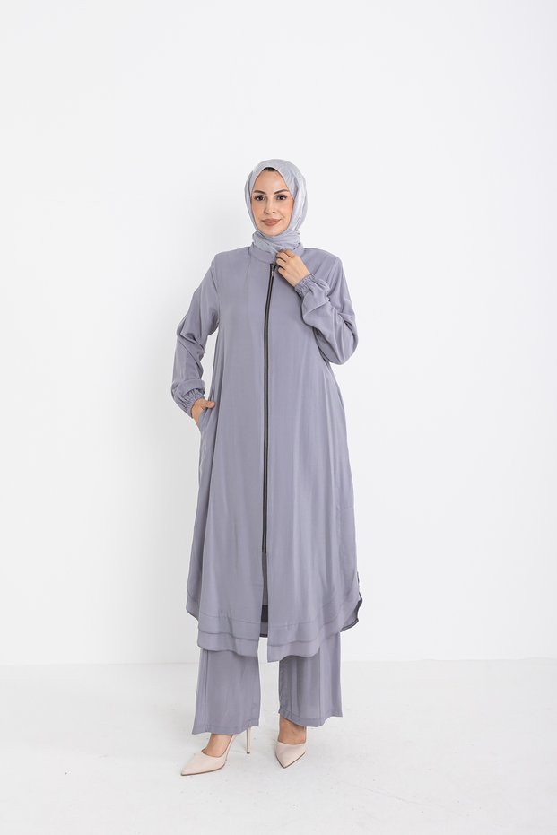 İnara Yazlik Cupra Set Gray - 9095