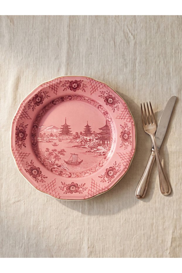 Rmz Gi̇yi̇m Farkiyla Printed Porcelain Cake Plate
