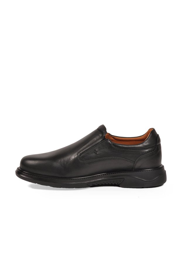 Orthopedic Comfortable Sole Genuine Leather Men's Black Casual Shoes 208703