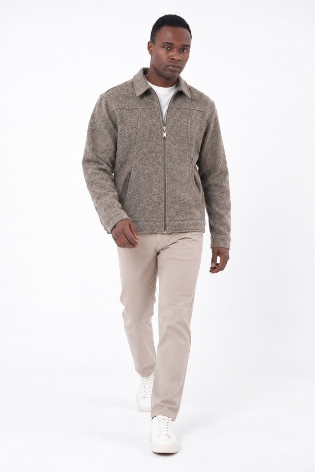 Men's Zippered Pocket Cashmere Jacket