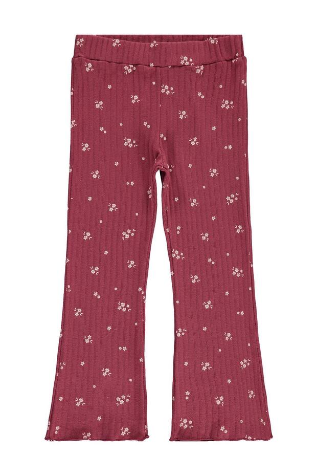 Crispy Flower Leggings for 2-5 Years - Red