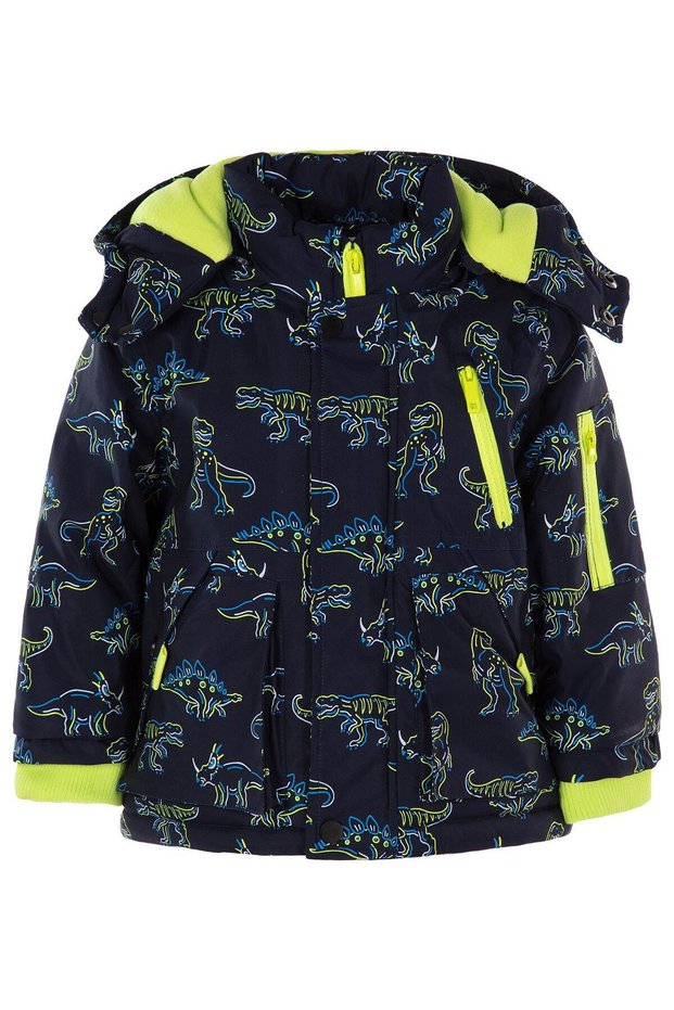 Dinosaur Printed Coat for 2-5 Years Old - Navy Blue