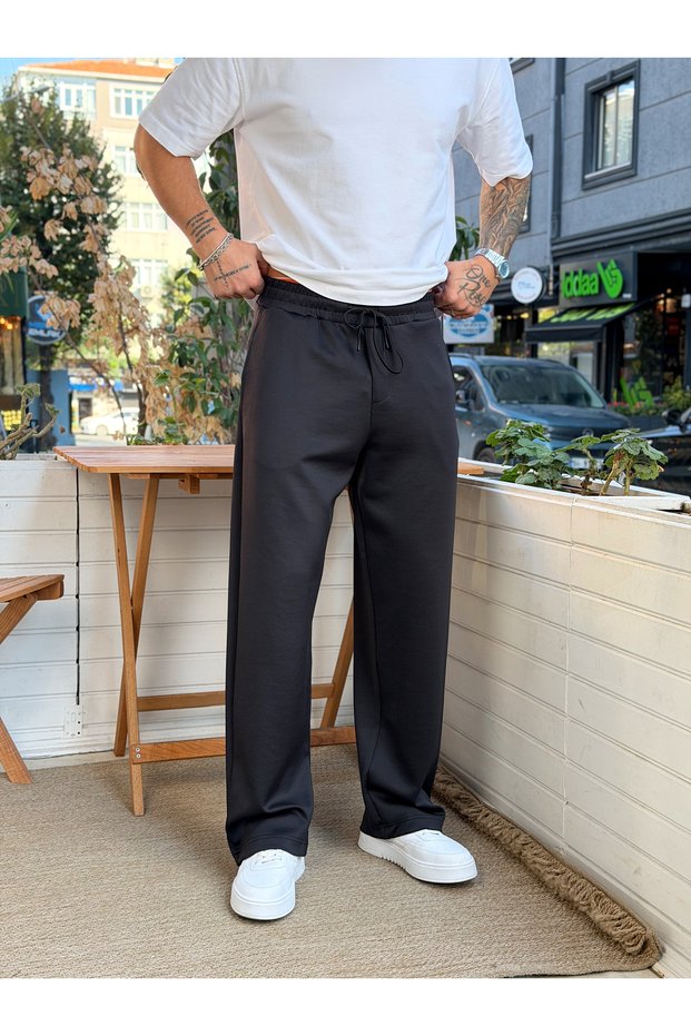 Skuba Fabric Basic Baggy Tracksuit Black 6001