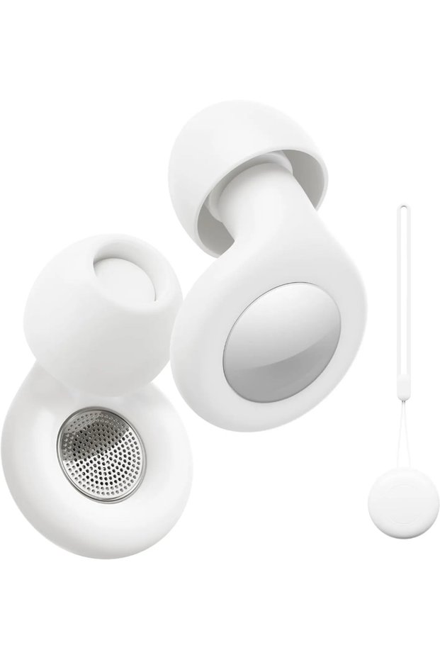 White Ear Plugs for Sleeping Noise Cancelling, 25dB Ear Plugs for Noise Reduction with 8 Ear Tips, R