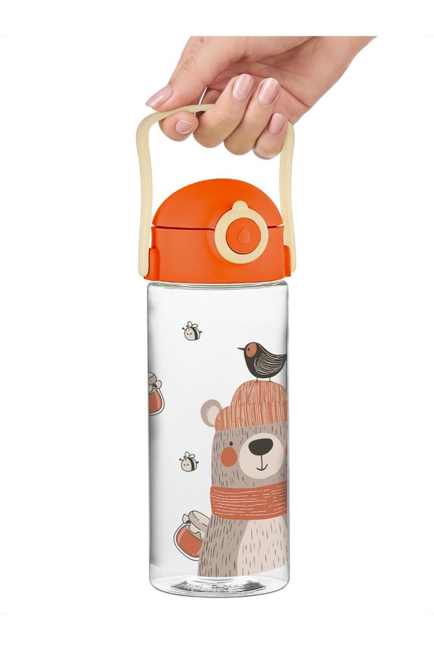 Mooma Tritan Water Bottle with Straw 400 ml Orange - Bobo