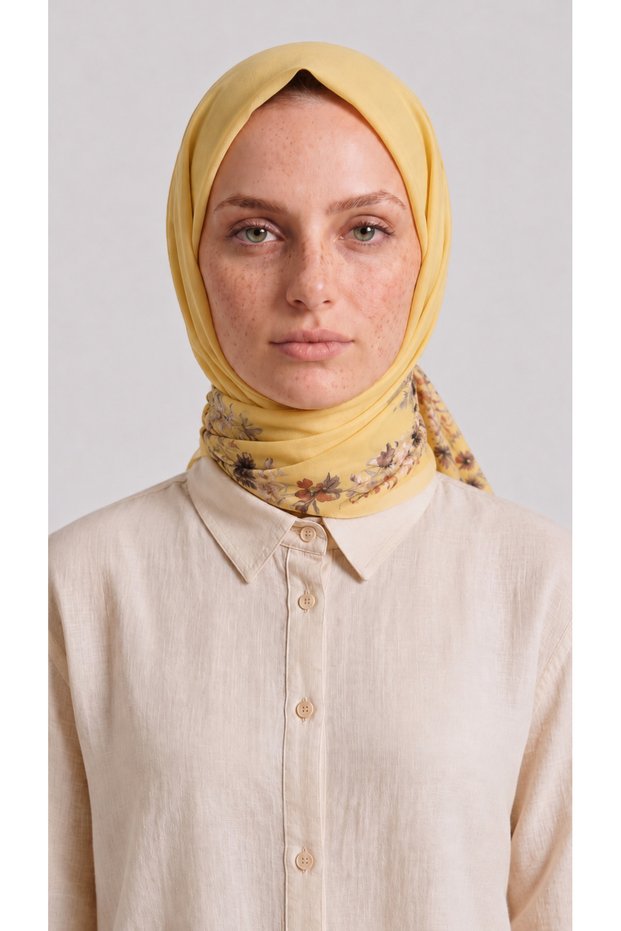 Viole Rayon Scarf - Yellow