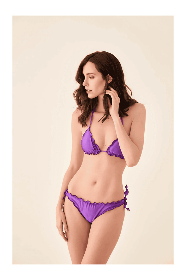 Fru Fru Ciclamino Triangle Bikini Σετ Μοβ