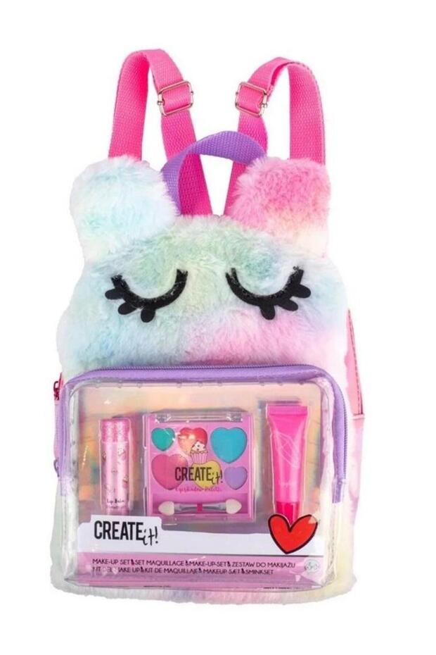 84533 Rucsac de pluș cu set de machiaj