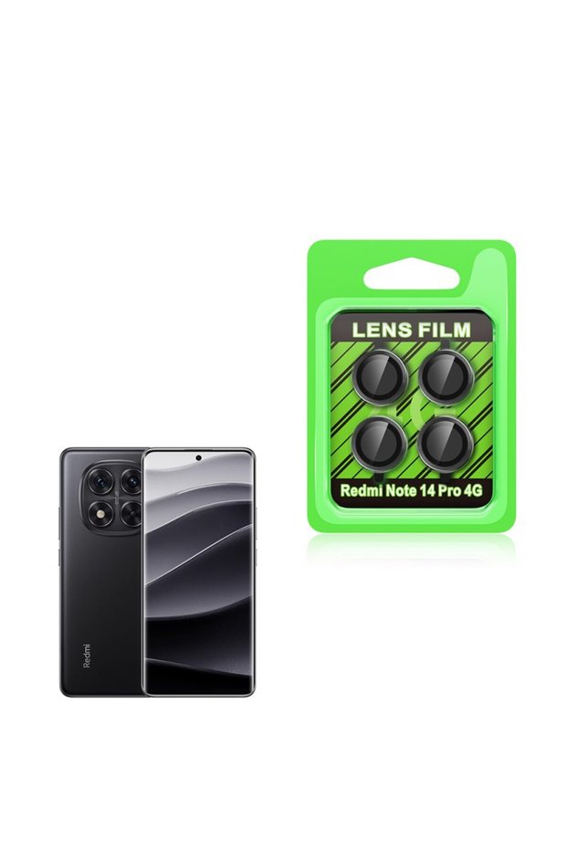 Xiaomi Redmi Note 14 Pro 4g Lens Protection Camera Protector Cl-07 - Black