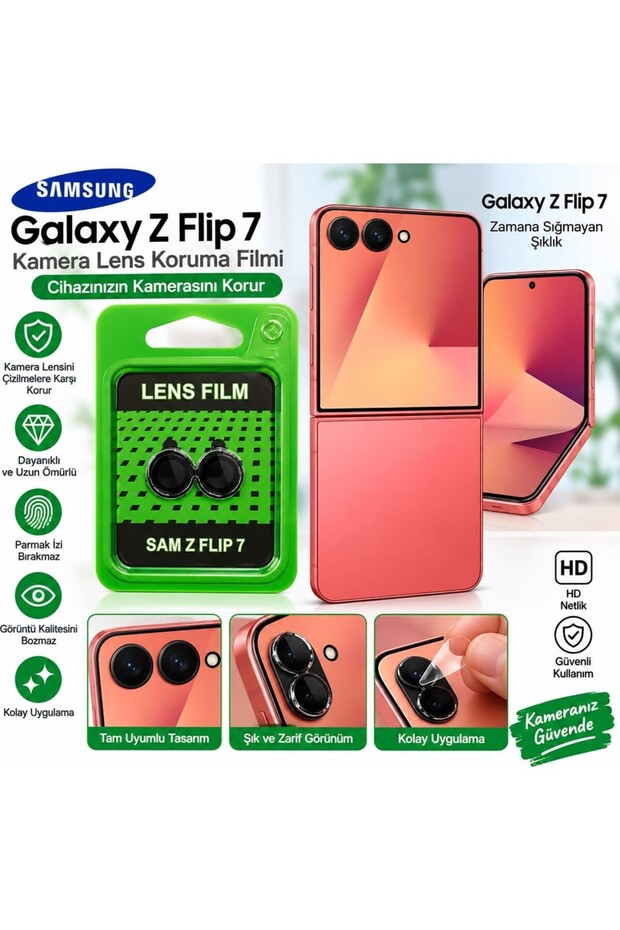 Galaxy Z Flip 7 Lens Protection Camera Protector Cl-07 - Black