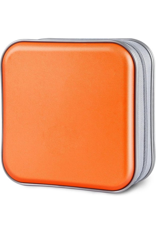 CD Case, 48 Capacity Plastic CD Case Hard Shell DVD Storage Box Large Capacity CD & DVD Storage Bind