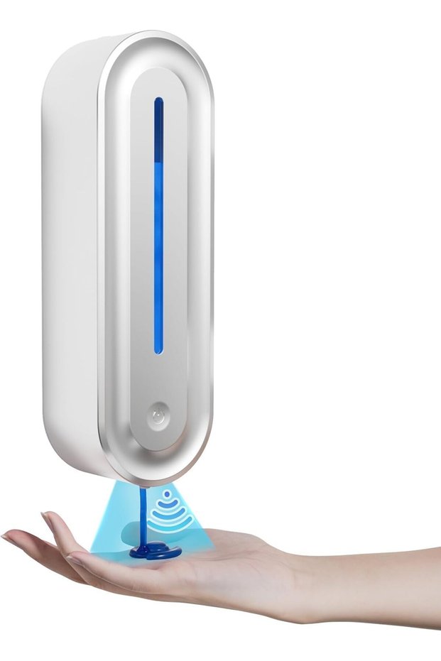 Adjustable Automatic Touchless Wall Mount Soap Dispenser, 6 Levels, 13.5oz Rechargeable Sensor, ABS