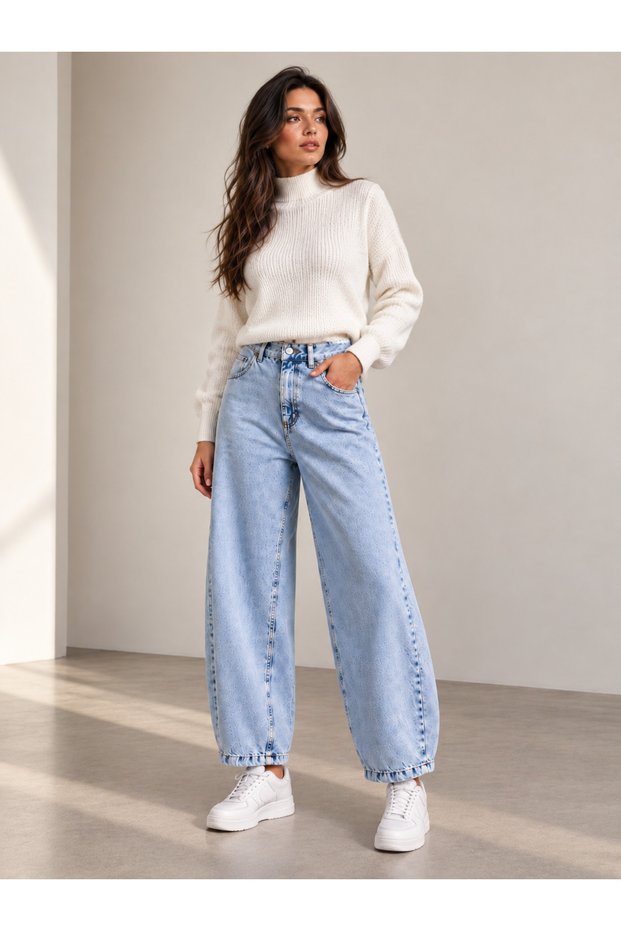 Kar Black Side Paneled Piece Baggy Jeans