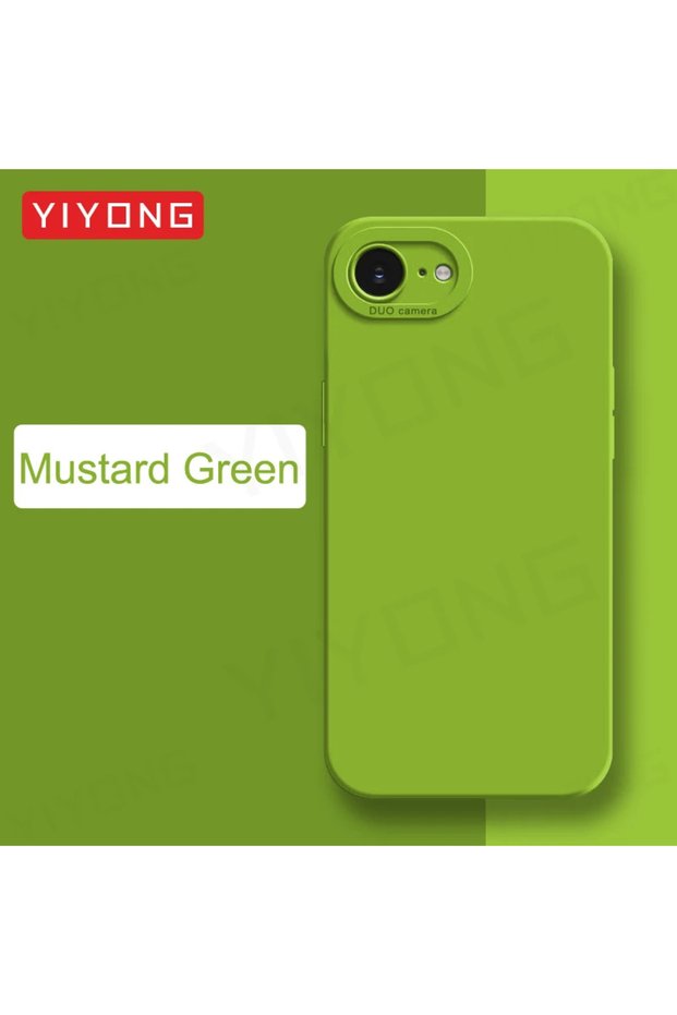 iPhone 16e Green For IPhone16e Case YIYONG Luxury Silky Feel Liquid Silicone Soft Cover For iPhone 1