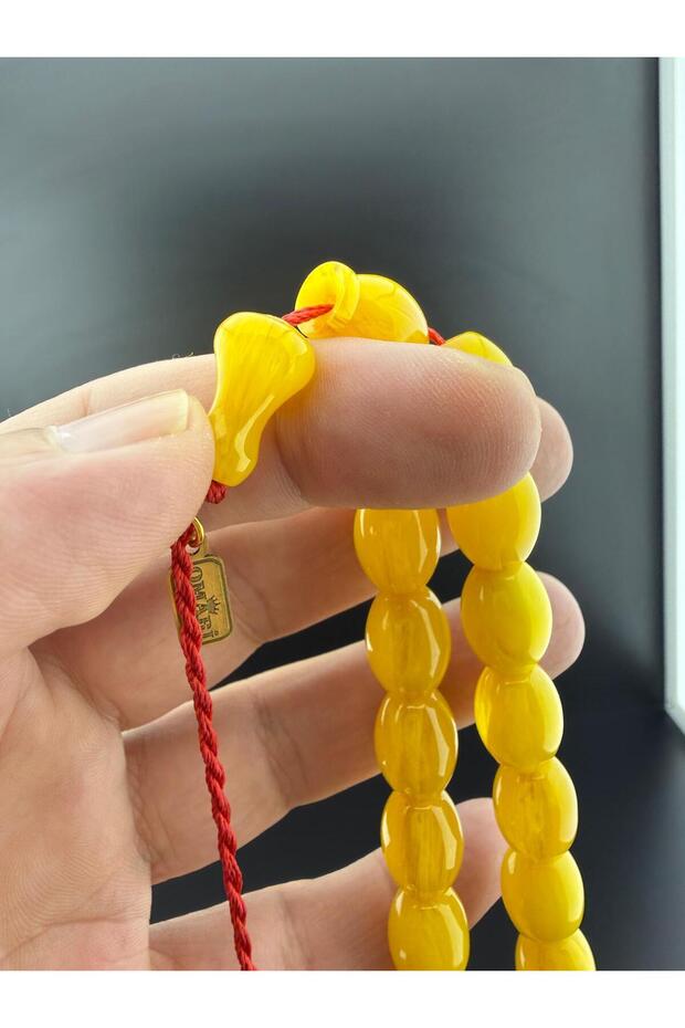 Custom Made Faturan Sıkma Amber Prayer Beads with the Signature of Master Omari̇ (11.5-14.5 mm)