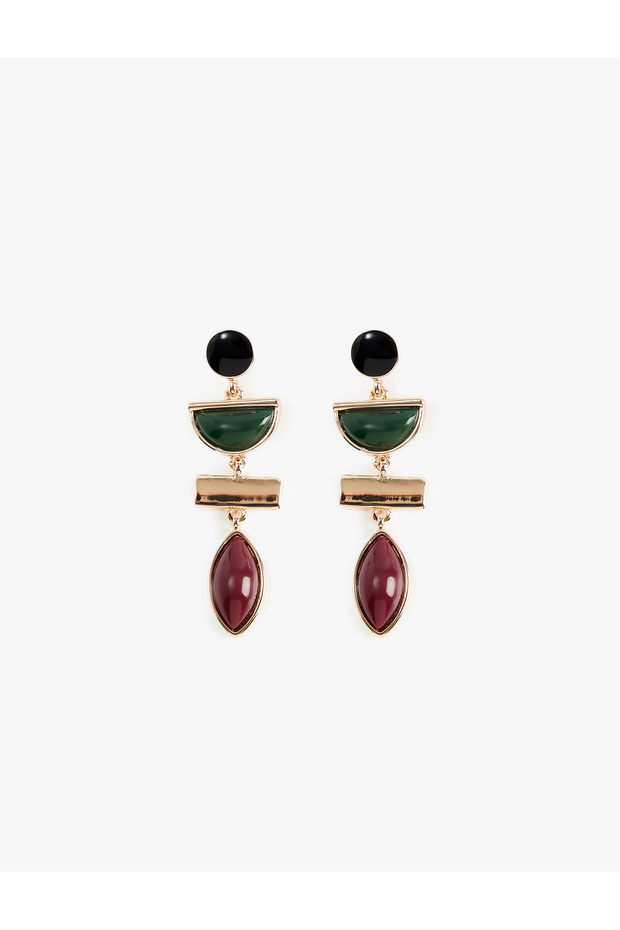Multicolored Stone Dangle Earrings