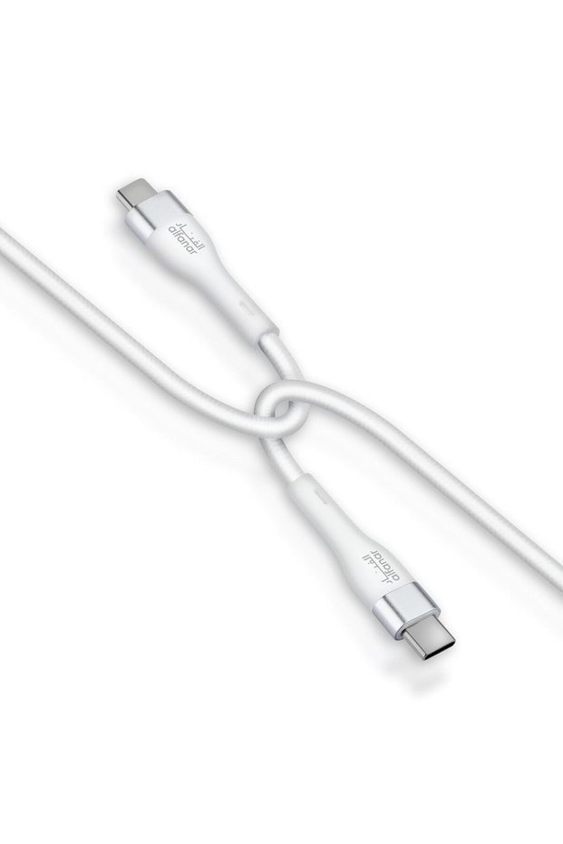 كابل شحن ونقل بيانات USB-C إلى USB-C، كابل مضفر بطول 1 متر - يدعم توصيل الطاقة (PD) - 3 أمبير 6