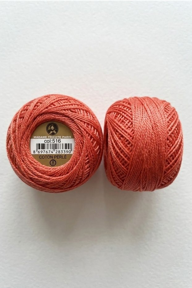 1 piece ören coton perle 8 100% mercerized hand embroidery knitting yarn - color: 516